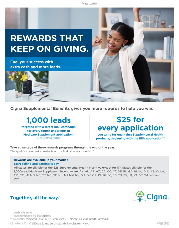 WinCorp Marketing Cigna Supplemental Benefits Incentive