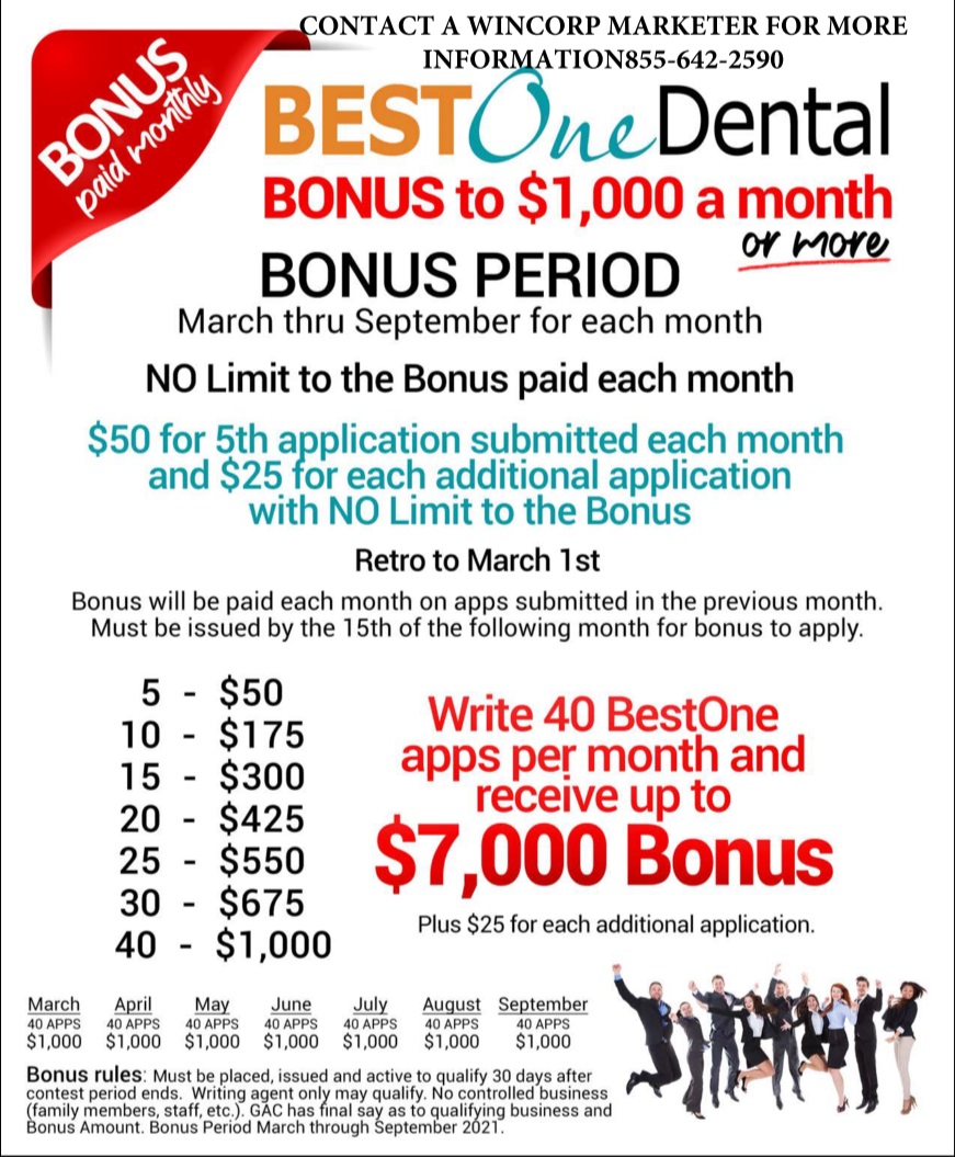 WinCorp Marketing Best One Dental Bonus